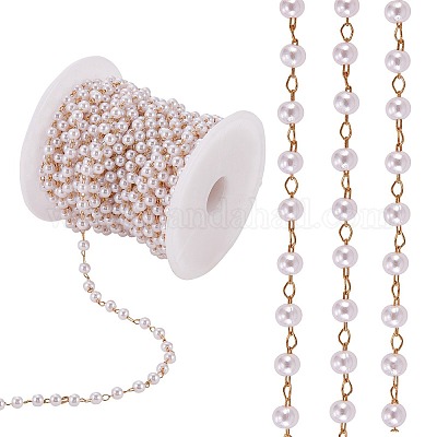 Пластиковая цепочка с искусственным жемчугом JX303A-1