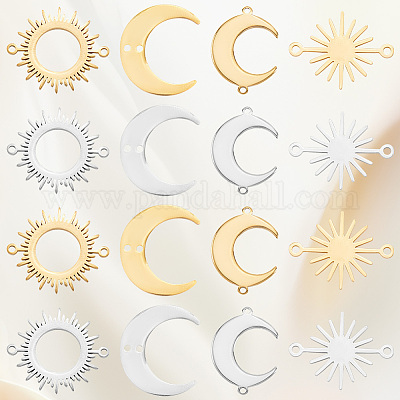 32 шт. 8 стиля полых соединительных подвесок из нержавеющей стали STAS-SC0010-10-1