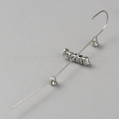 Серьги-крючки для ушей из платины и латуни для женщин EJEW-WH0019-58A-1