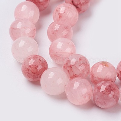 Rose Pink 8mm Glass Beads, Faux Jade Round Beads, Imitation Jade Dyed  Beads, Pink Beads for Jewelry Making and Crafts, Polished Pink Beads 