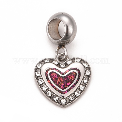 304 нержавеющая сталь хрустальные стразы европейские подвески-шармы STAS-F278-08P-1