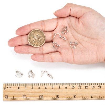 Латунные серьги с клипсами EC109-NF-1