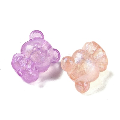 Светящиеся прозрачные акриловые бусины OACR-G033-06D-1