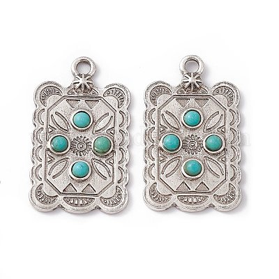 Синтетические бирюзовые подвески PALLOY-D013-08AS-1