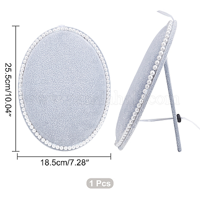 Овальные деревянные изогнутые бархатные стойки для серег с наклоном назад EDIS-WH0029-44A-01-1