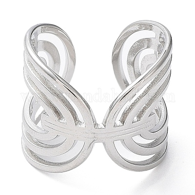 Кольца-манжеты из полой нержавеющей стали марки 304 RJEW-D006-04P-1