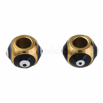 201 эмалированная бусина из нержавеющей стали STAS-N087-59-05G-1