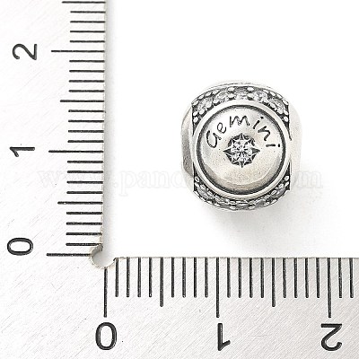 Латунные прозрачные фианиты европейские бусины FIND-M049-01AS-08-1