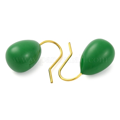 Женские серьги-капли из нержавеющей стали 304 с эмалью EJEW-U023-01G-03-1