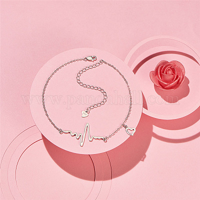 Браслеты на ногу из стерлингового серебра с родиевым покрытием JA163A-1