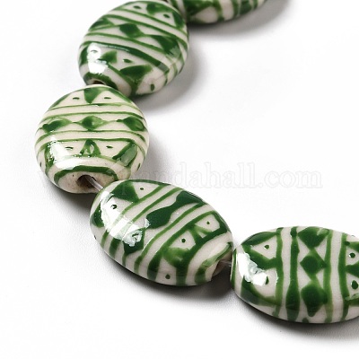 Ручной печатный шарики фарфора PORC-F005-01B-1