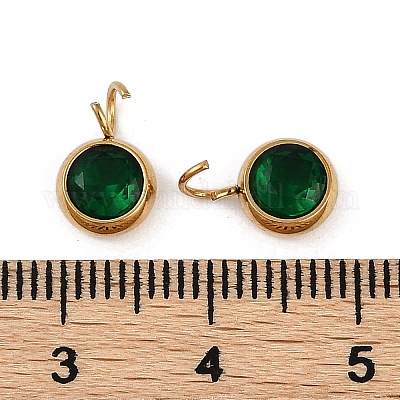 Ионное покрытие (ip) 304 нержавеющая сталь микропаве кубический цирконий подвески STAS-Z094-02G-03-1