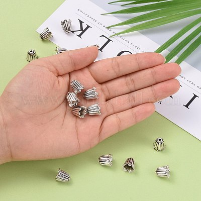 Тибетского стиля колпачков TIBEB-00864-AS-NR-1