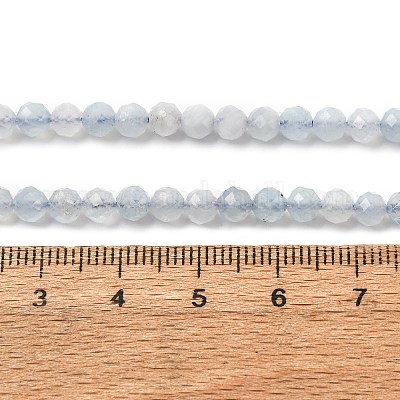 Природные Аквамарин бисер нитей&nbsp;G-A276-C09-4mm-02-1