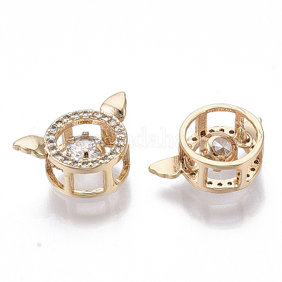 Латунные микропаве прозрачные многонитевые звенья из циркония KK-N231-35-NF-1