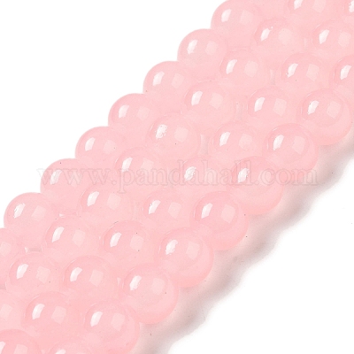 Выпечки окрашены имитация нефрита стекловолокна круглый шарик DGLA-Q021-8mm-26-1