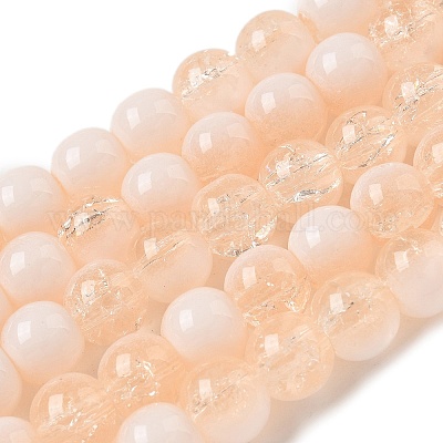 Стеклянные бусины кракле GLAA-U001-8mm-05-1