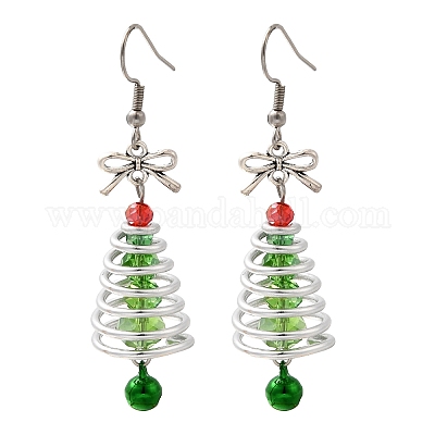 Серьги-подвески из алюминиевого стекла EJEW-JE06580-1