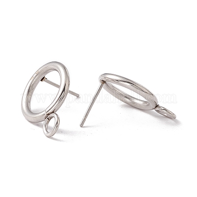 Фурнитура для сережек-гвоздиков из нержавеющей стали марки 304 STAS-P308-02B-P-1