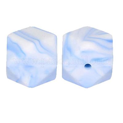 Шестиугольные силиконовые бусины SI-JX0019A-62-1