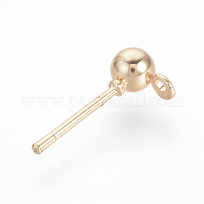 Железные шарики серьги&nbsp;KK-R071-09RG-1