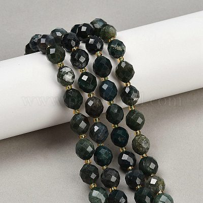 Природные моховой агат бисер нитей G-N342-149I-26-1