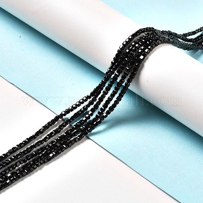 Натуральный черный шпинель бисер пряди G-D467-A04-02-1