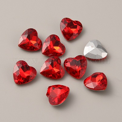 Cabochons de strass en verre&nbsp;RGLA-WH0001-10C-03-1