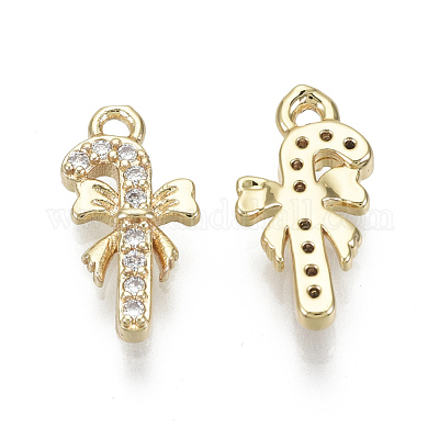 Латунные микропаве прозрачные кубические циркониевые подвески KK-S348-525-NF-1