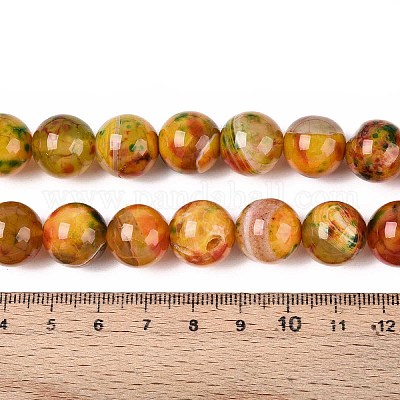 Окрашенные естественный агат бисер пряди G-T142-04-1