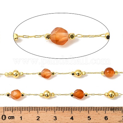 Цепочки из круглых бусин ручной работы из синтетического коралла CHC-F021-01G-08-1