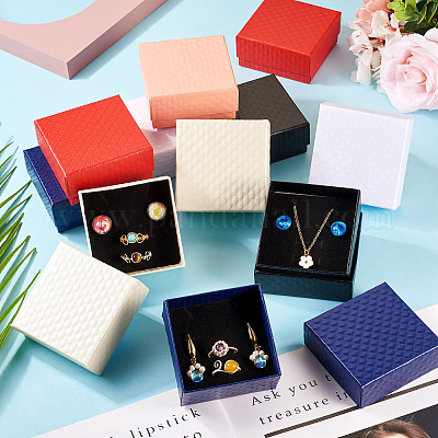 Подарочные коробки для хранения из фактурного картона с ромбами CON-TAC0010-03B-03-1