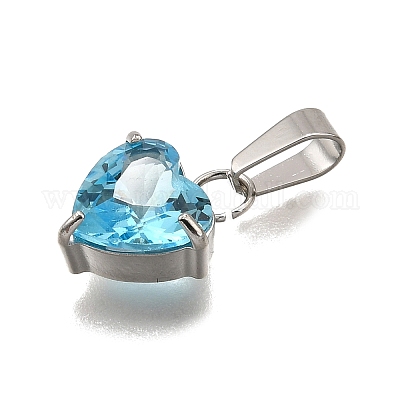 Подвески из нержавеющей стали 304 с микропаве из кубического циркония STAS-B086-13P-03-1