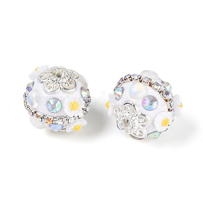 Handgefertigte Polymer Clay Strass Indonesien Perlen&nbsp;CLAY-N015-01-1