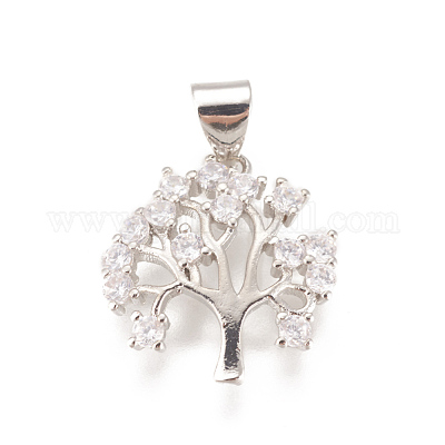 Латунные микро проложить кубического циркония подвески ZIRC-L078-047P-NR-1