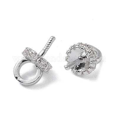 Латунь с дужками из кубического циркония KK-B087-13A-P-1