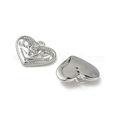 Латунные микропаве прозрачные кубические циркониевые подвески KK-A280-08P-1