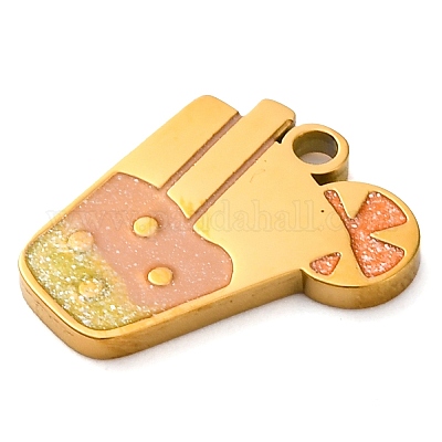 Подвески из нержавеющей стали 304 с эмалью STAS-M105-31G-02-1