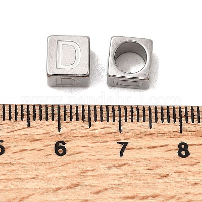 Европейские бусины из нержавеющей стали 304 STAS-D382-02D-P-1