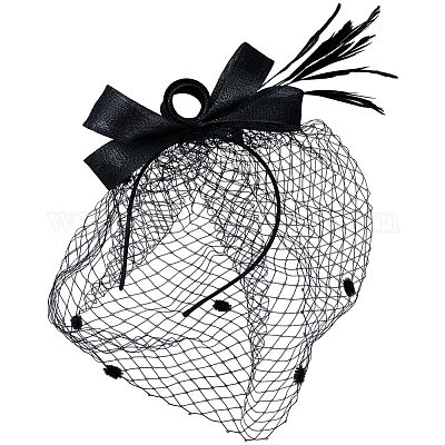 Сетчатая вуаль из марли с заколкой-аллигатором&nbsp;AJEW-WH20018-97A-1