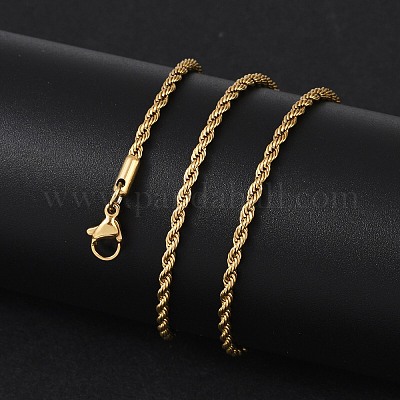 Ожерелья-цепочки из нержавеющей стали 304 унисекс STAS-D0002-33G-1