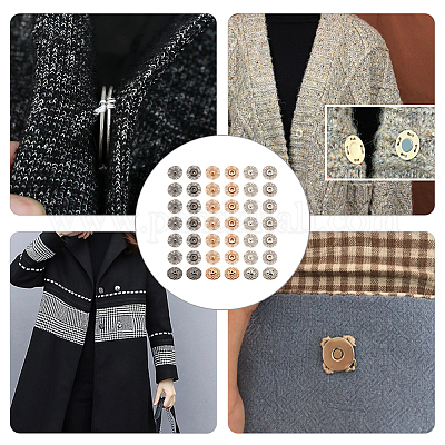 24 шт. 3-х цветные кнопки из сплава и латуни FIND-NB0003-69-1