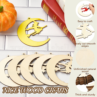 Незаконченные пустые подвески из мдф для художественной росписи WOOD-WH20008-13K-1