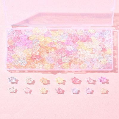 91 г прозрачных акриловых бусин OACR-FS0001-89-1