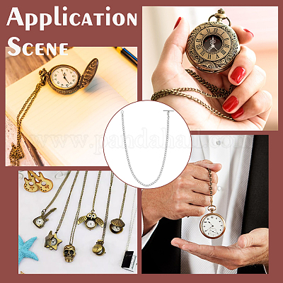 Цепочка для карманных часов из нержавеющей стали 304 HJEW-PH02137-1