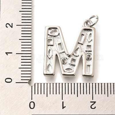 Латунные микропаве прозрачные подвески с фианитом KK-G521-01P-M-1