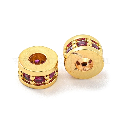 Стойки обшивки латунь микро проложить кубического циркония бусы KK-A196-04G-1