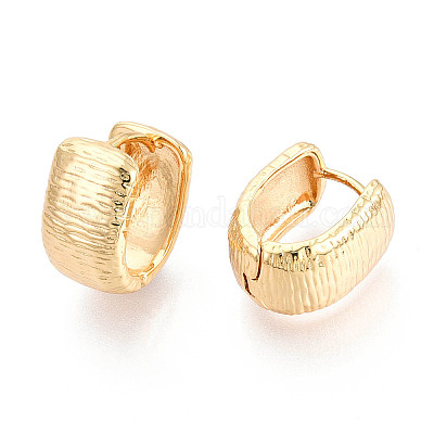 Латунные серьги обруча EJEW-N061-03G-1