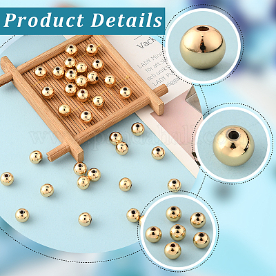 60 шт. латунные бусины с покрытием стойки KK-PA0001-03E-G-1