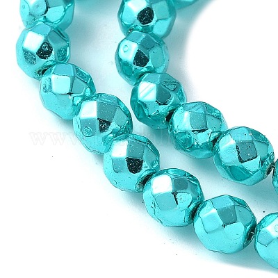 Гальванические нити из синтетических немагнитных гематитовых бусин G-B132-B01-01F-1